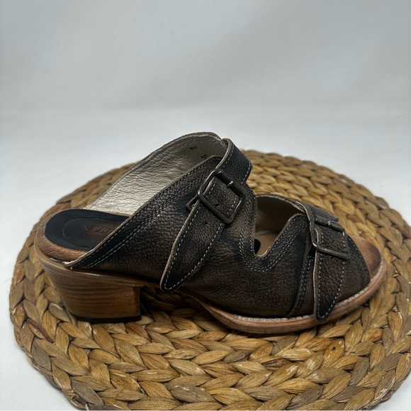 freebird Shoes - Freebird Caprice Leather Mule Sandal Dark Brown Size 9 Women's